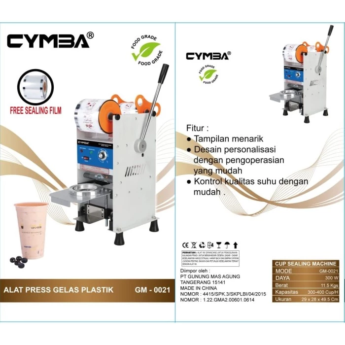 [NO IMAGE] Cup Sealer Cymba GM-0021